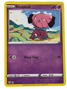Snubbull 070/189 Common Normal Darkness Ablaze